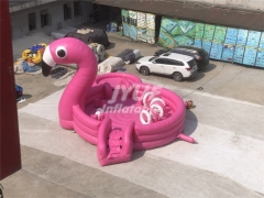Happy Kiddie Toys Cheap flamingo inflatable slide castle combo