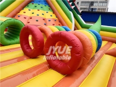 High Quality Cartoon Fun City Jumping Castle Inflatable Playground With Slide For Sale