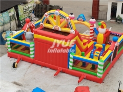 New Design clown Giant Inflatable Fun City With Obstacles For Sale,Commercial Inflatable Bouncer Slide Playground