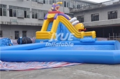 Commercial grade aqua park water slide with pool giant inflatable water park for kids and adults