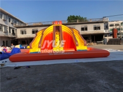 Outdoor Ground Inflatable Water Park With Big Swimming Pool And Inflatable Slides