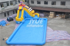 Commercial grade aqua park water slide with pool giant inflatable water park for kids and adults