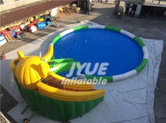 Guangzhou elephant inflatable commercial water park games ground beach park with obstacle toys for all ages