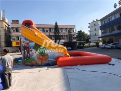 Outdoor Ground Inflatable Water Park With Big Swimming Pool And Inflatable Slides