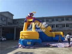 Commercial grade aqua park water slide with pool giant inflatable water park for kids and adults