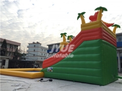 Land water park customized inflatable amusement outdoor games ground water park kids play inflatable water slide pool park