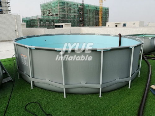 large above ground steel pool rectangular Large Above Ground PVC pool metal frame swimming pool