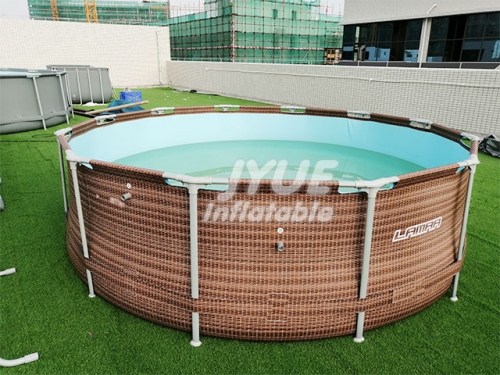 Fashion design piscina pvc adult children indoor outdoor large slide inflatable metal frame swimming pool for sale