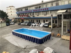 China supplies large adult outdoor inflatable water park metal frame inflatable water swimming pool