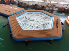 Inflatable Swimming Pool sea pool drop stitch yacht pool with net For Sale