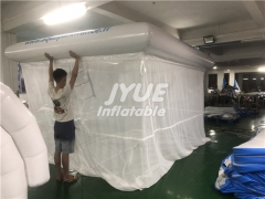 Top sales Foldable Inflatable Yacht Floating Ocean Sea Swimming Pool with Anti Jellyfish Net