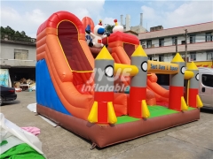 commercial grade Space Theme inflatable dry water slide for kids and adults