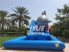 inflatable water slide shark Jyue-IWS-010