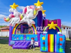 commercial bouncy castle unicorn inflatable bouncer combo slide