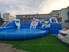 Snow Inflatable Land Water Park Inflatable Water Pool Park for Kids