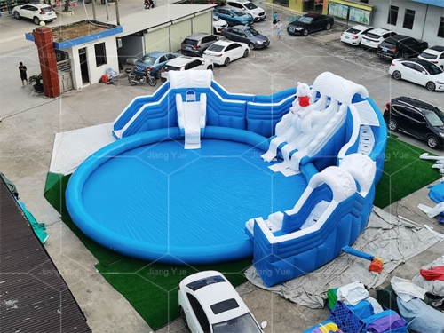 Snow Inflatable Land Water Park Inflatable Water Pool Park for Kids
