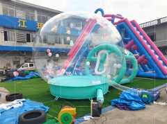 Hotel Outdoor Garden Inflatable Blackout Bubble House Tent Luxury Transparent Igloo Dome Tarp 10Ft With Balloon