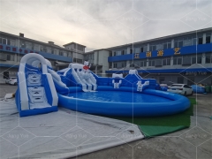 Snow Inflatable Land Water Park Inflatable Water Pool Park for Kids