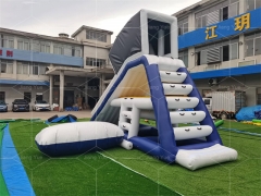 Customized Water Park Slide Inflatable Floating Water Slide With Pillow for lake