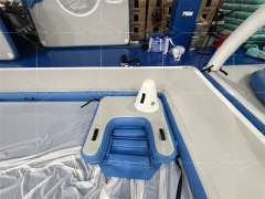 Summer Recreation Aqua Bana Commercial Inflatable Floating Platform bar with Tent for Sale
