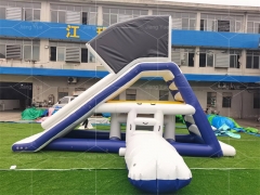 Customized Water Park Slide Inflatable Floating Water Slide With Pillow for lake