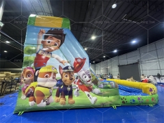 Inflatable Double Lane Water Slide Lovely Dog Patrol Theme Water Slide for Kids Paw Inflatable Patrol Slide for Sale