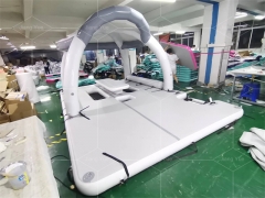 Guangzhou DWF Custom Inflatable Aqua Banas Floating Dock Inflatable Party Banas With Tent