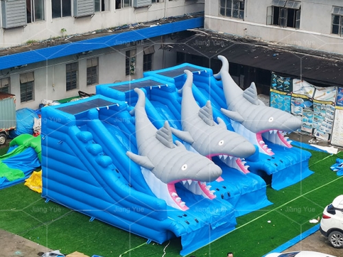 Commercial PVC Inflatable Water Slide Commercial Swimming Pool Giant Inflatable Water Slide Adult Shark Slide