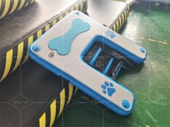 New Sale in Usa Double Wall Fabric Inflatable Pup Plank Dog Water Ramp Floating Platform Inflatable Dog Ramp