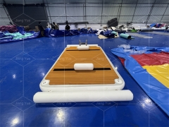 Water Play 20cm Thickness Drop Stitch Anti-slip Floating Platform With EVA Pad Inflatable Dock