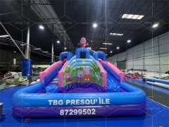 Peppa Pig Double Lane Water Slide Inflatable Fun Jump