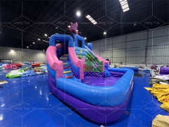 Peppa Pig Double Lane Water Slide Inflatable Fun Jump