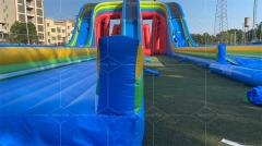 Factory Direct Sales Huge Inflatable Water Park Water Slide Inflatable Slip n Slide Commercial Inflatable Water Slide With Pool