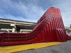 Commercial Mobile High Red Inflatable Wtaer Slide with Pool Slide for Adults