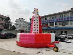 Unicorn Inflatable Rock Climbing Wall For Outdoor Sports Games