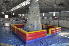 Outdoor Party Rentals Giant Inflatable Games Kids Inflatable Rock Climbing Wall for Sale