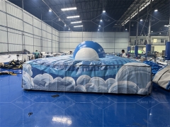 Commercial Grade Durable Trampoline Air Bag Jumping With Boudler Ball