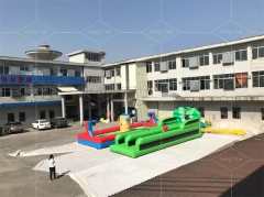 2 Lanes Inflatable Bungee Run Competitive Challenge Race Interactive Sport Game Equipment