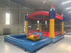 7x4.5x4m Kids Bounce Castle With Swimming Pool