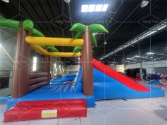 Tropical Palm Trees Inflatable Castle Hot Sale Bounce House Outdoor Fun Bouncy Castle for Party Rentals