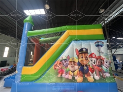 Commercial Inflatable Jumping Castle Cartoon Combo Bounce House Paw Patrol With Slide