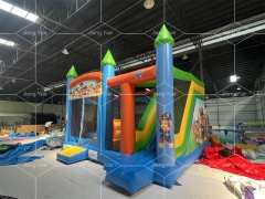 Commercial Inflatable Jumping Castle Cartoon Combo Bounce House Paw Patrol With Slide