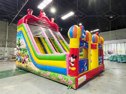 Commercial Rental PVC Mickey Mouse Inflatable Slide Bounce House Slide for Kids