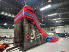 New Design Tiktok Inflatable Water Slide With Water Spray Pool For Sale
