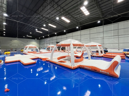 Wholesale Outdoor Inflatable Floating Island Party Bana Aquabanas Platform for Family Party