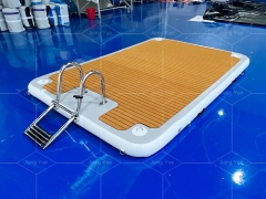 Outdoor Inflatable Swim Island Floating Raft Inflatable Floating Water Jet Ski Dock Floats Platform