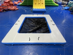 Durable Drop Stitch Portable Inflatable Yacht Floating Ocean Sea Swimming Pool With Mesh