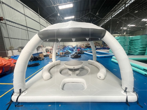 Commercial Outdoor Inflatable Floating Party Bana Trampoline Park Floating Playing Aqua Water Island Dock
