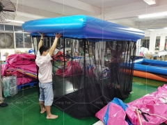 Summer Pvc Tube Inflatable Jellyfish Yacht Pool Inflatable Sea Swimming Pool With Net