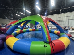8mDia Inflatable Pool Dome Customized Inflatable Water Pool or Ball Pool With Dome Tent Cover